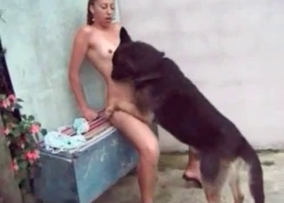 German doggy and my lustful zoophile wife