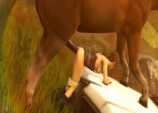 Gigantic 3D stallion is fucking with a nice female
