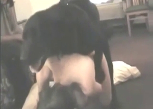 Zoo sex shows a hot babe fucking her doggo